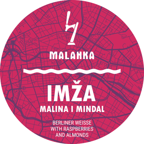 Berliner Weisse with raspberries and almonds